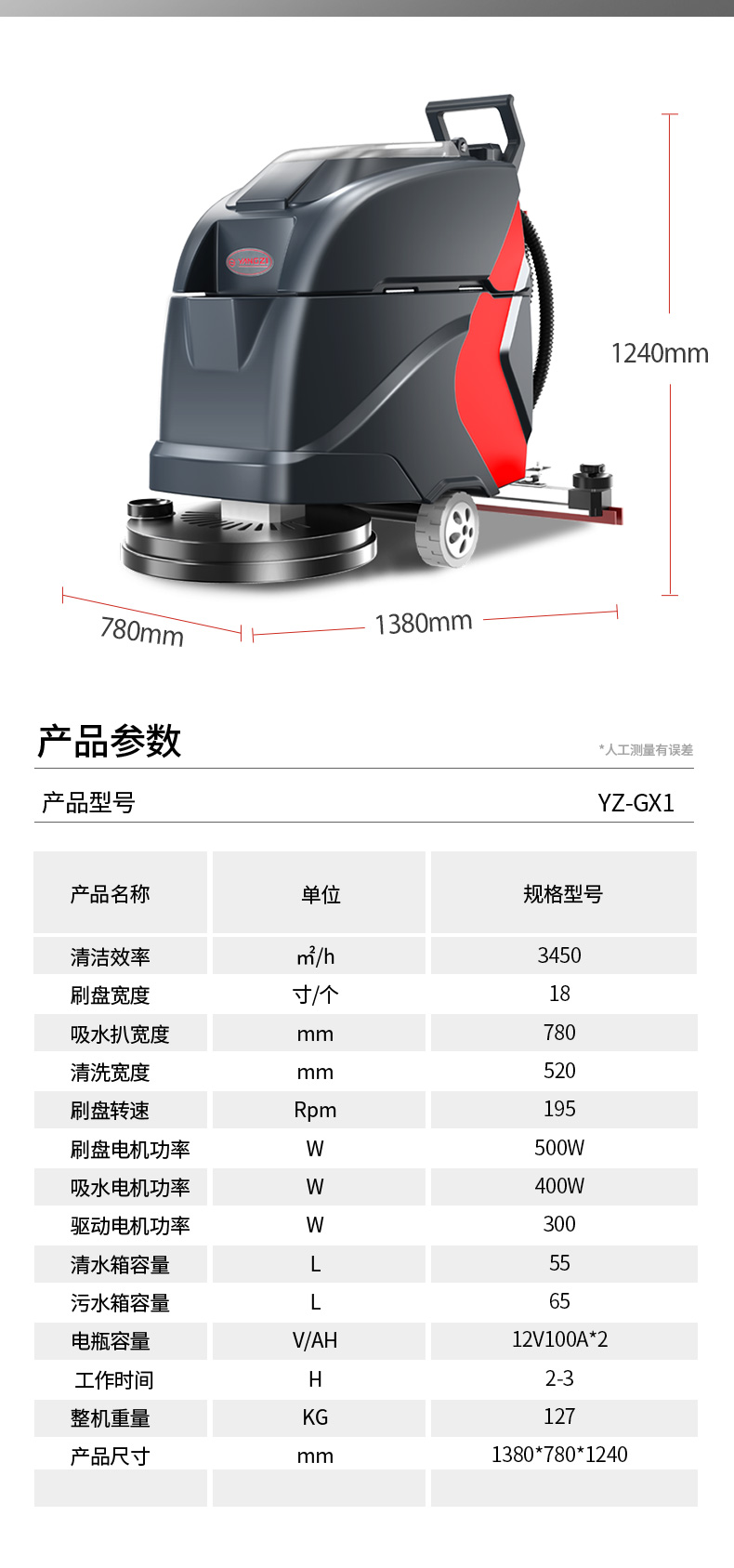 扬子GX1手推式洗地机(图19)