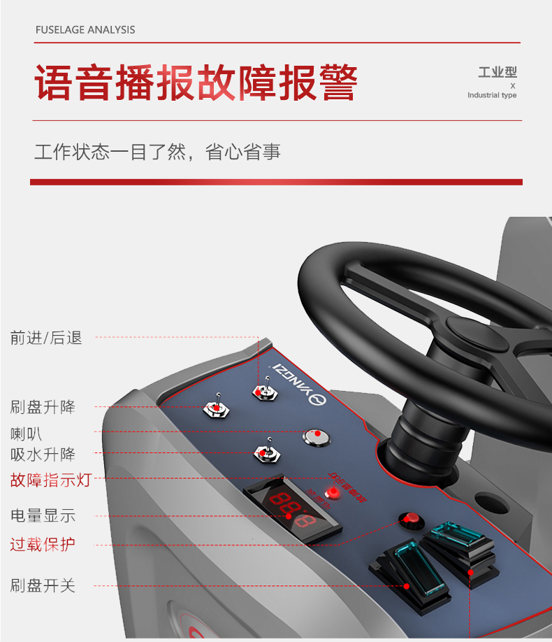 扬子X7驾驶式洗地机(图11) 扬子X7驾驶式扫地机